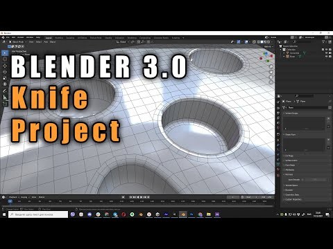 Графика: Blender 3.0 Knife Project или как врезать круг в плоскость - видео