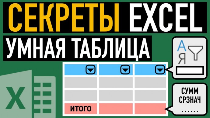 Графика: Умная таблица в Excel ➤ Секреты эффективной работы - видео