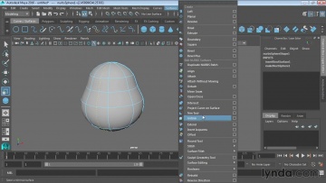 Autodesk Maya: 10 01 Использование изопармы для уточнения NURBS поверхностей - видео