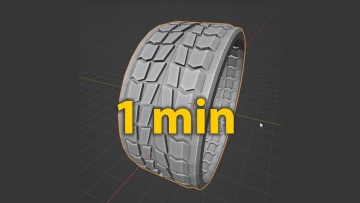 Графика: Моделируем шину в Blender 3.0 - видео