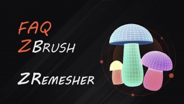 Графика: Быстрая ретопология ZRemesher в ZBrush | FAQ-7 - видео