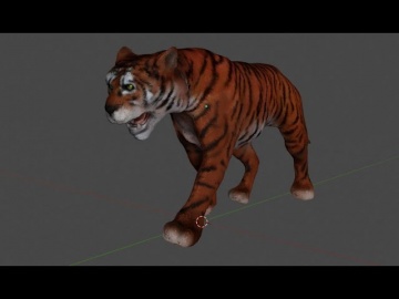 Графика: BLENDER 2.91 Шерсть для тигра - видео