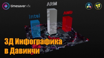 Графика: 3Д Инфографика в Давинчи (3D infographics in Davinci Resolve Fusion) - видео