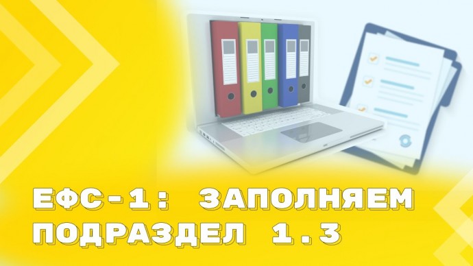 ПБУ: Как заполнить подраздел 1.3 формы ЕФС-1 - видео