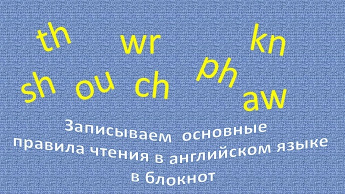 Английский язык: Основные правила чтения в английском языке. - видео