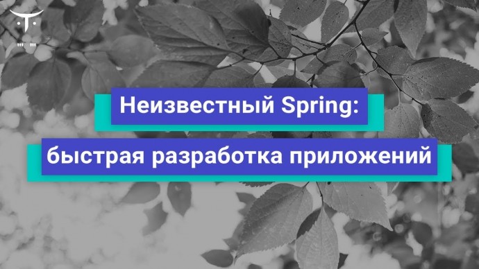 OTUS: Неизвестный Spring: быстрая разработка приложений // Бесплатный урок OTUS - видео