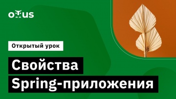 OTUS: Свойства Spring-приложения// Демо-занятие курса «Разработчик на Spring Framework» - видео -