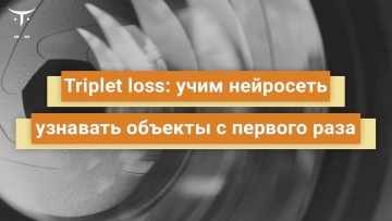 OTUS: Triplet Loss учим нейросеть узнавать объекты с первого раза // Бесплатный урок OTUS - видео -